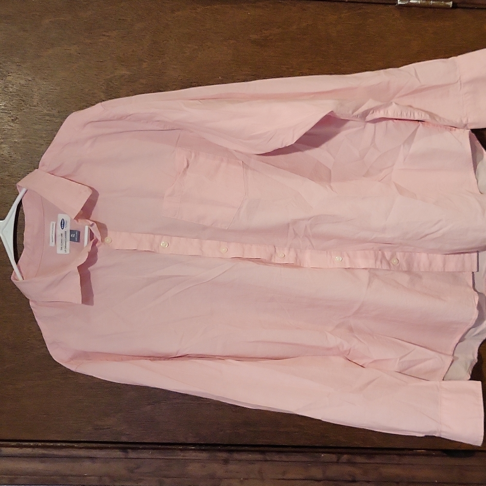Soft pink button-down shirt for men